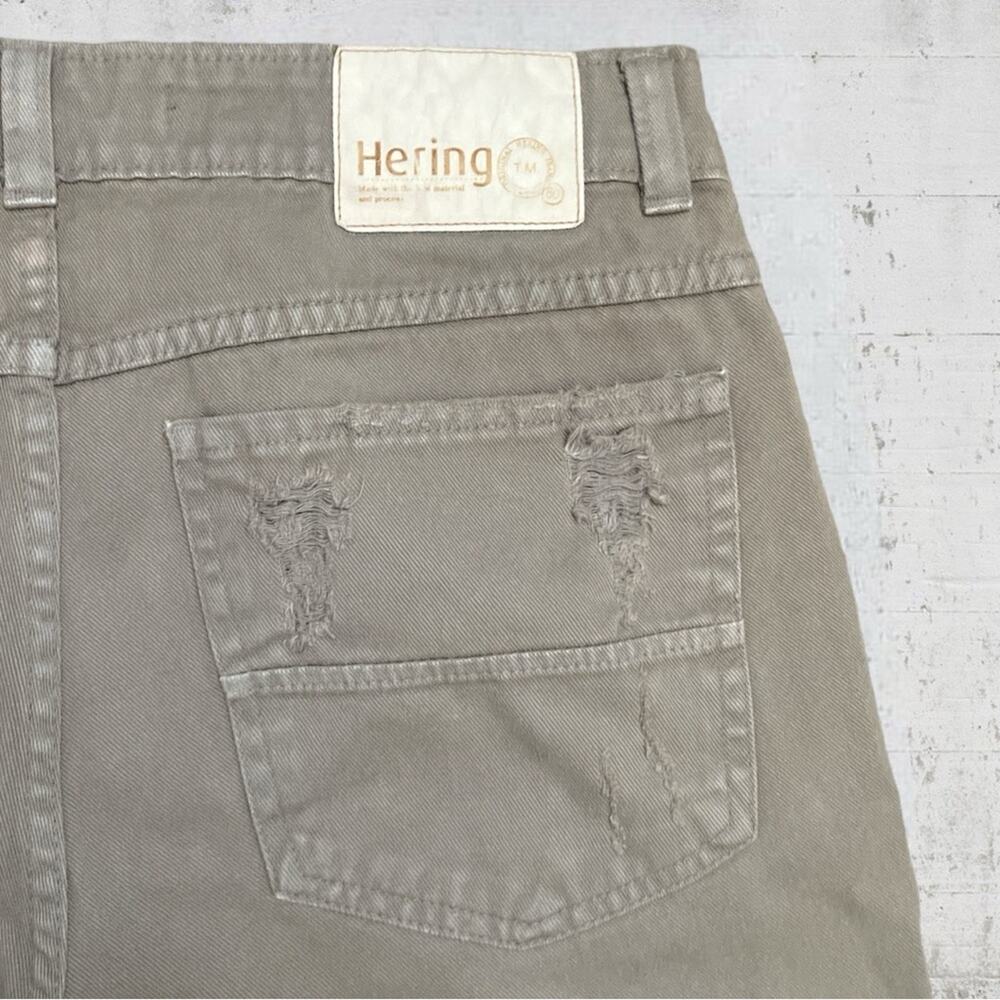 Hering Bermuda Distressed Khaki Jean Shorts Jorts Size US 32 - Picture 3 of 8